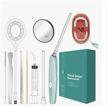 Mibrush electric tonsil stone remover