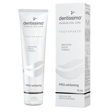 Dentissimo Pro-Whitening Toothpaste yellow teeth white teeth enamal brighten smile