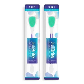 JuliBrite Zungenreiniger 2er-Pack (Grün)