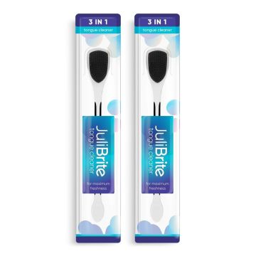 JuliBrite Zungenreiniger 2er-Pack (Schwarz)