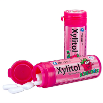 Miradent Chewing Gum Strawberry Kids xylitol glutenfree no aspartame